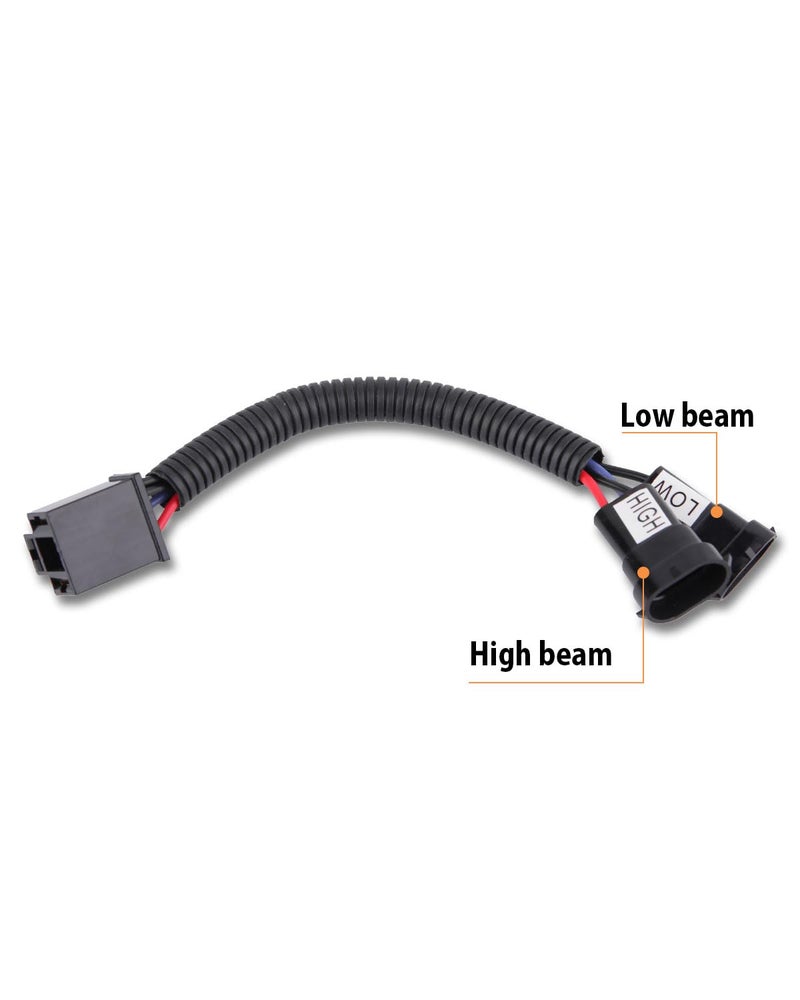 BICYACO H4 to H9/H11 Wire Harness Adapter Compatible with Motorcycle 2014 2015 2016 2017 2018 Street Glide Special Road King/Road King Special,H4 Splitter Harness for Dual Beam Headlights - Image 3